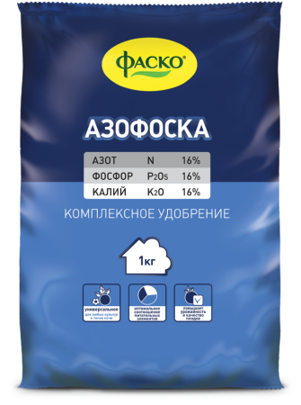 Удобрение минеральное сухое Азофоска ФАСКО, 1 кг; 587456