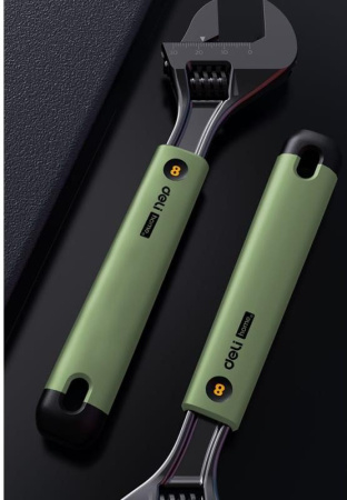 Ключ разводной 200мм Home Series Green   Deli (HT1508L); 11612839