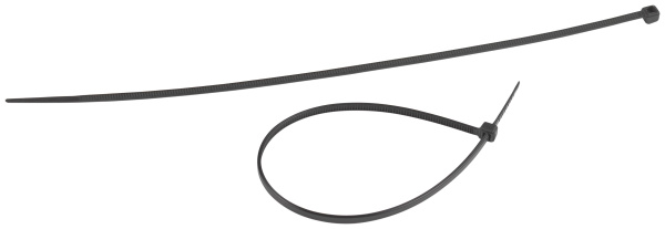 Хомуты нейлоновые для стяжки 2,5х200мм, черные 100 штук Милен 143534; 11615177