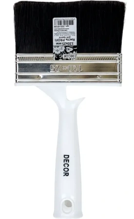 Кисть PROFI для грунта 120х25 мм  черная щетина  пластиковая ручка DECOR  223-0120; 11607184
