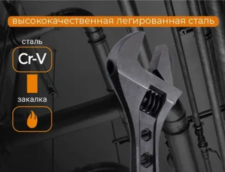 Ключ разводной с переставной губкой 250 мм RAGE 311305;  УТ-00000307