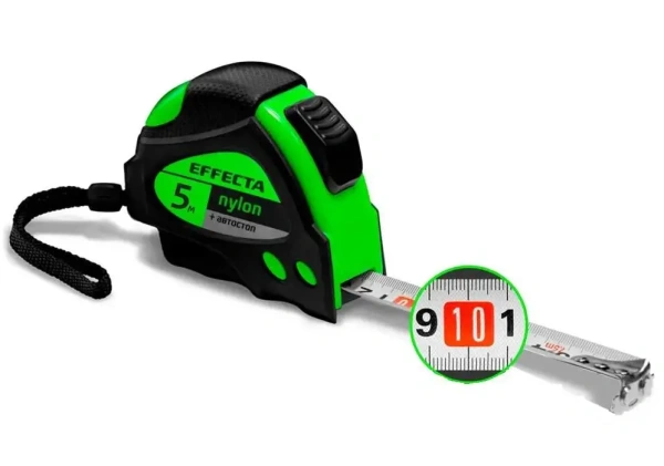 Рулетка 5м-19мм с магнитом 3 стопа EFFECTA Nylon (580519); 11614170