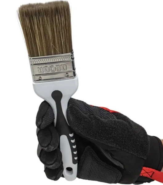 Кисть Black White для лака 50х15мм, темная щетина, 2К ручка DECOR 830-050; 11607152