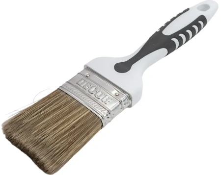 Кисть Black White для лака 75х15мм, темная щетина, 2К ручка DECOR  830-075; 11607151