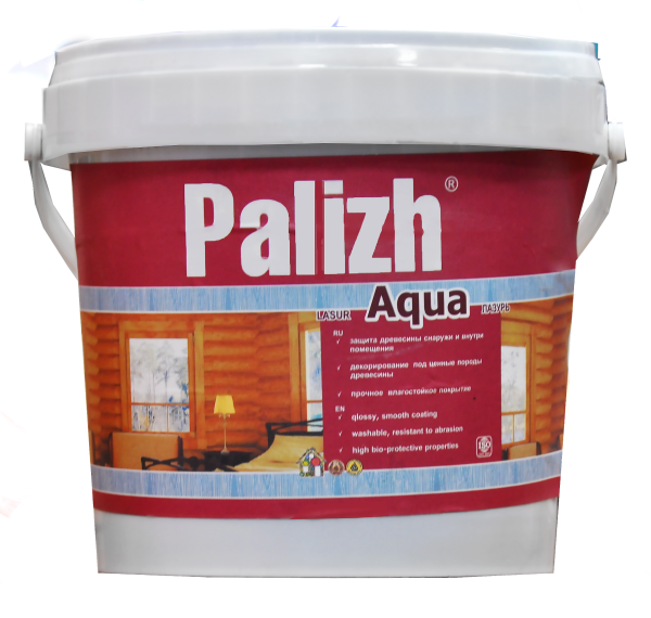 Лазурь для древесины AQUA Palizh 284.15.ТП красное дерево 3л; 11606047