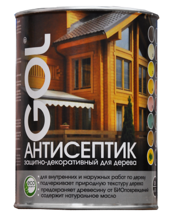 Пропитка антисептик защитно-декоративный GOL wood