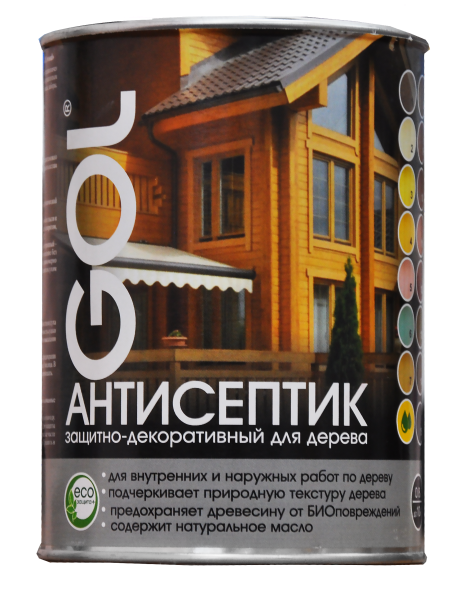 Пропитка антисептик защитно-декоративный GOL wood