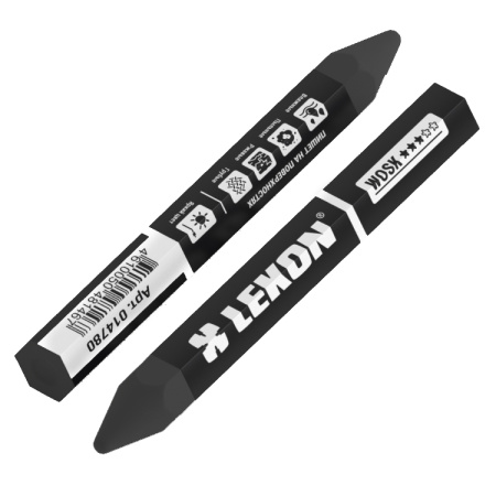 Восковой мелок строительный черный (по мокрым поверхностям) 12 штук LEKON WOSK 14780; 11614966