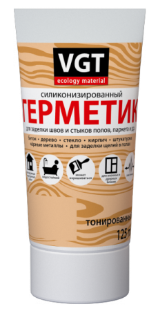 Герметик силиконизированный береза 0,16кг туба с носиком VGT 33668; 11614560