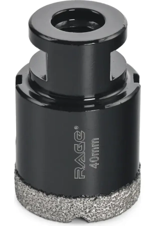 Коронка алмазная 40 мм по керамограниту для УШМ, сухое сверление RAGE 559523;  УТ-00000232