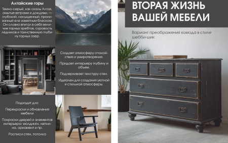 Краска интерьерная шелковисто-матовая №820 алтайские горы 3,3кг PALIZH РС-821-3,3; 11614029
