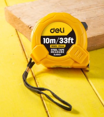 Рулетка 10м*25мм Deli  EDL9010Y; 11612955