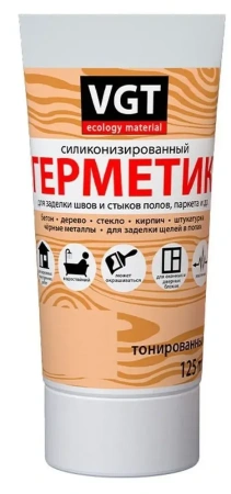 Герметик силиконизированный дуб светло-серый 0,16кг туба с носиком VGT 33671; 11614173