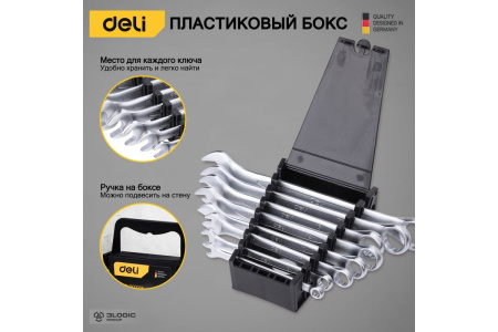 Набор комбинированных гаечных ключей 8 шт Deli DL130008A; 11612676