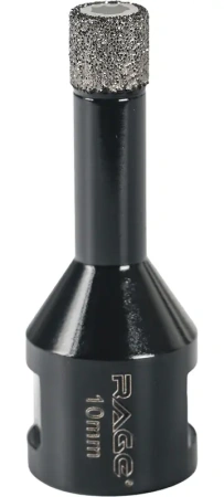 Коронка алмазная 10 мм по керамограниту для УШМ, сухое сверление RAGE 559534;  УТ-00000228