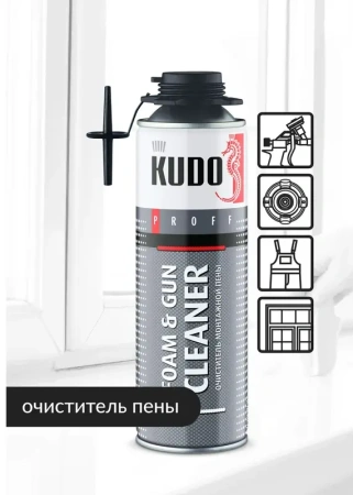 Очиститель монтажной пены 650 мл KUDO PROFF FOAM&GUN CLEANER KUPP06C; 11590257