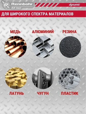 Набор свёрл по металлу 1,5-6,5мм HSS-G  Р6М5 13шт/уп RENNBOHR  DYNAMIC SET (675913); 11614490