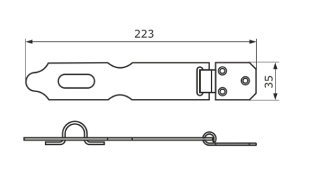 Накладка дверная НД - 223 белая (Балаково) DOMART;  54950