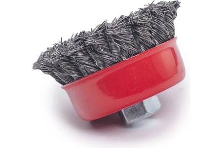 Щетка для УШМ чашка крученая 75мм  М14,сталь 0.5мм VIRA 577075; УТ-00000321