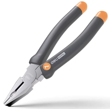 Плоскогубцы комбинированные 180 мм рукоятка софттач Home Gray Green  Deli HT2007C; 11612842
