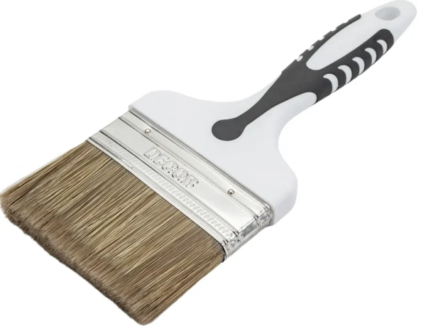 Кисть Black White для лака 100х15мм, темная щетина, 2К ручка DECOR  830-100; 11607150