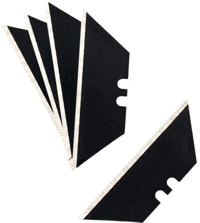 Лезвия для ножей трапециевидные воронённые 18 мм 5 шт. RAGE 832506; УТ-00000299