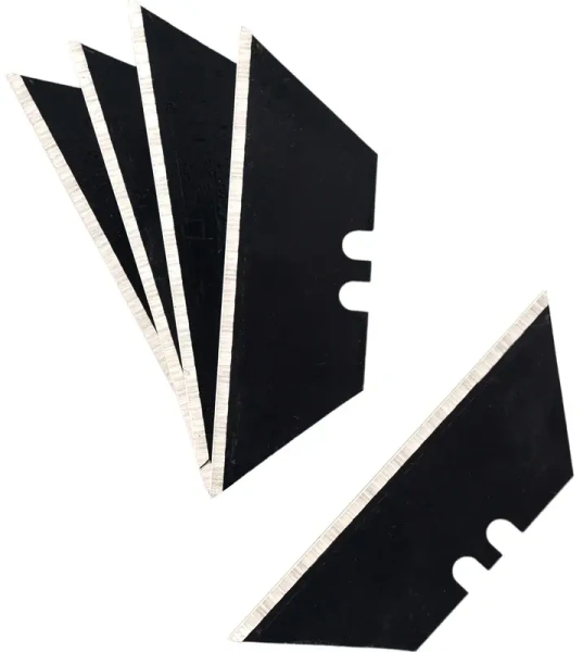 Лезвия для ножей трапециевидные воронённые 18 мм 5 шт. RAGE 832506; УТ-00000299