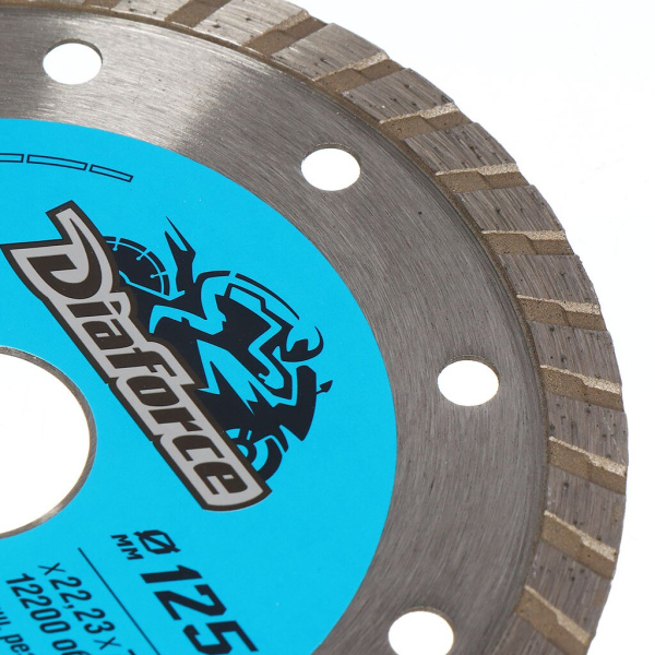 Диск алмазный 125х22,23х7,5x1,9 мм сухой рез  DIAFORCE TURBO BASIC (511125); 11612222