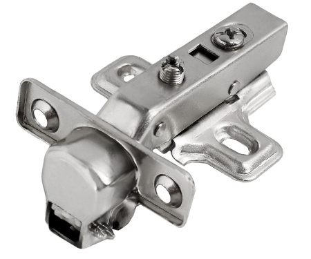 Петля-мини мебельная D26 Clip-On полунакладная с доводчиком, хром уп.2шт. StahlBuro 15909; 11615065