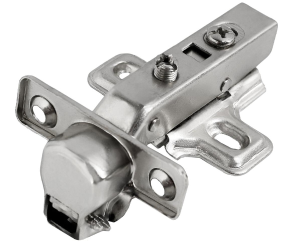 Петля-мини мебельная D26 Clip-On полунакладная с доводчиком, хром уп.2шт. StahlBuro 15909; 11615065