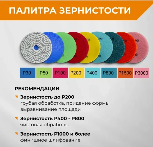 Алмазный гибкий шлифовальный круг 100 мм Р30 RAGE 558045; УТ-00000282