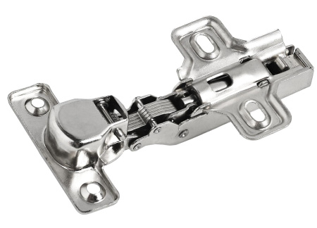 Петля-мини мебельная D26 Clip-On полунакладная с доводчиком, хром уп.2шт. StahlBuro 15909; 11615065