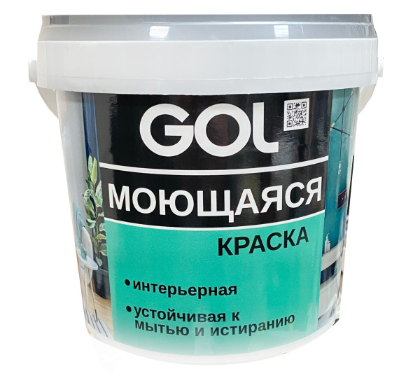 Краска интерьерная моющаяся GOL expert ВД-АК-1180, 1,4 кг; 11605654