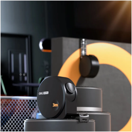 Рулетка 3м х 16мм софттач  Home Series Black  Deli HT8316; 11608789