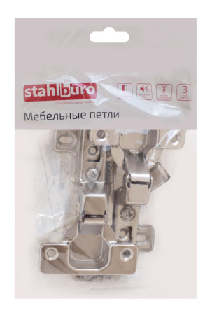 Петля мебельная 362C Slide-On вкладная, хром уп.2шт.  StahlBuro 15911; 11614628 Петля мебельная 362C Slide-On вкладная, хром уп.2шт.  StahlBuro 15911; 11614628