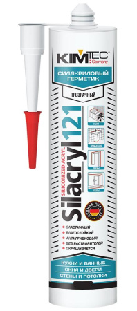 Герметик силакриловый прозрачный 280мл KIM TEC 121 Silacryl 02-04-73; 11614175