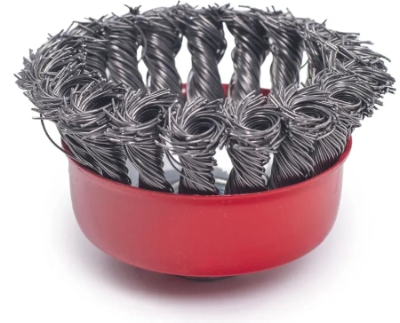 Щетка для УШМ чашка крученая 75мм  М14,сталь 0.5мм VIRA 577075; УТ-00000321